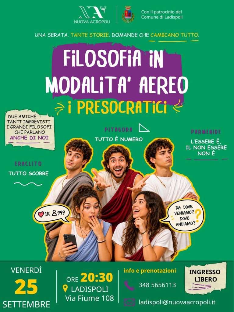 Filosofia in modalità aereo: scopri l’evento su I Presocratici a Ladispoli