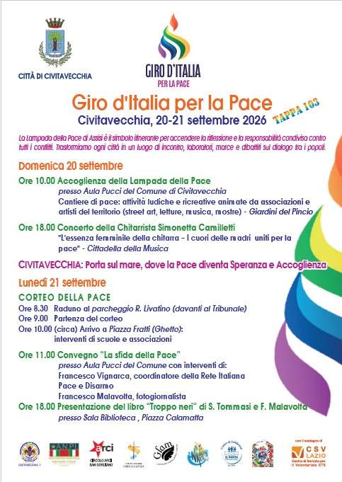Giro d’Italia per la Pace fa tappa a Civitavecchia