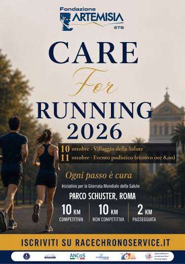 Care for Running 2026, visite e screening gratuiti a Parco Schuster domenica 11 ottobre