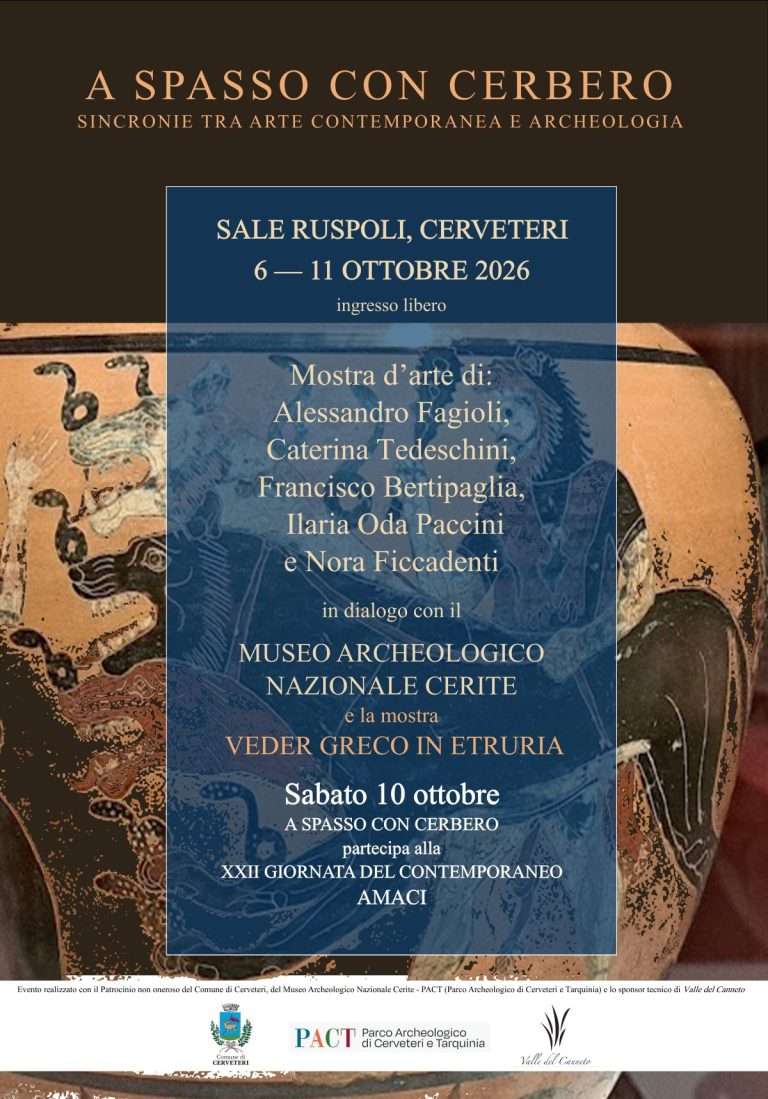 Arte contemporanea e archeologia a Cerveteri: “A Spasso con Cerbero”