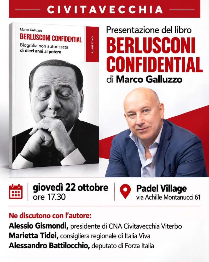 Civitavecchia, “Berlusconi Confidential” al Padel Village