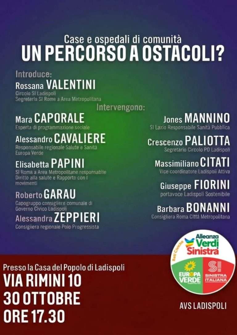 Ladispoli, Case di Comunità: promesse e disservizi