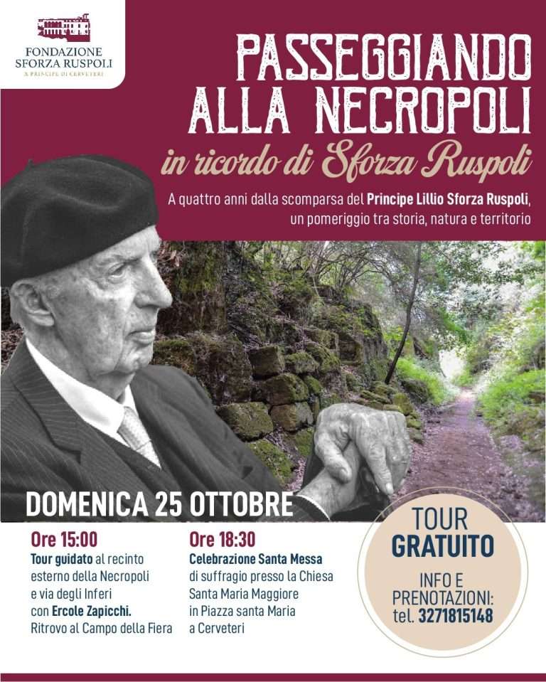 Cerveteri ricorda Sforza Ruspoli alla Necropoli della Banditaccia